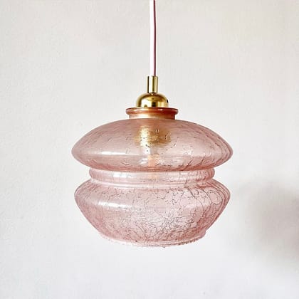 Sugar glazen hanglamp | Vintage Vedette