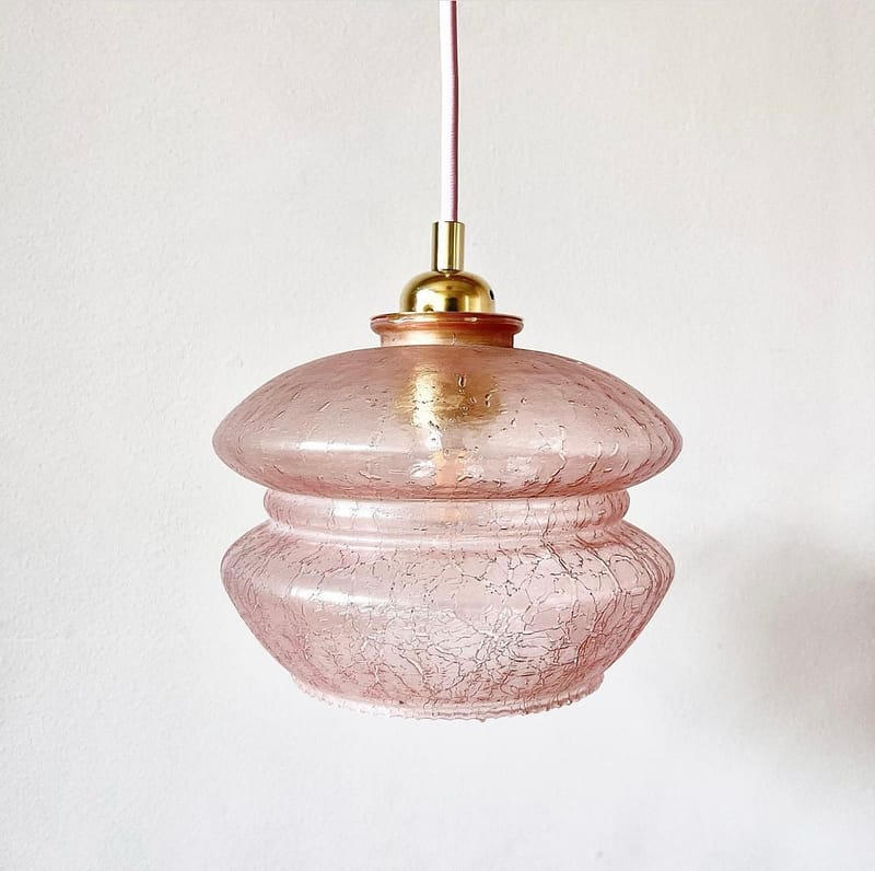Sugar glazen hanglamp | Vintage Vedette