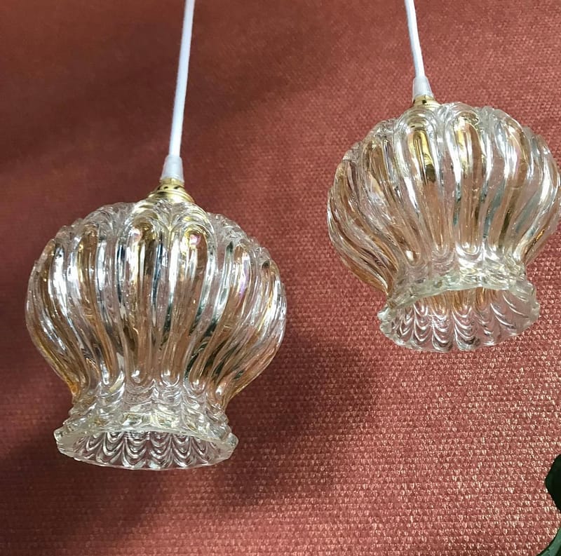 Vintage glazen hanglamp Jelly | Vintage Vedette