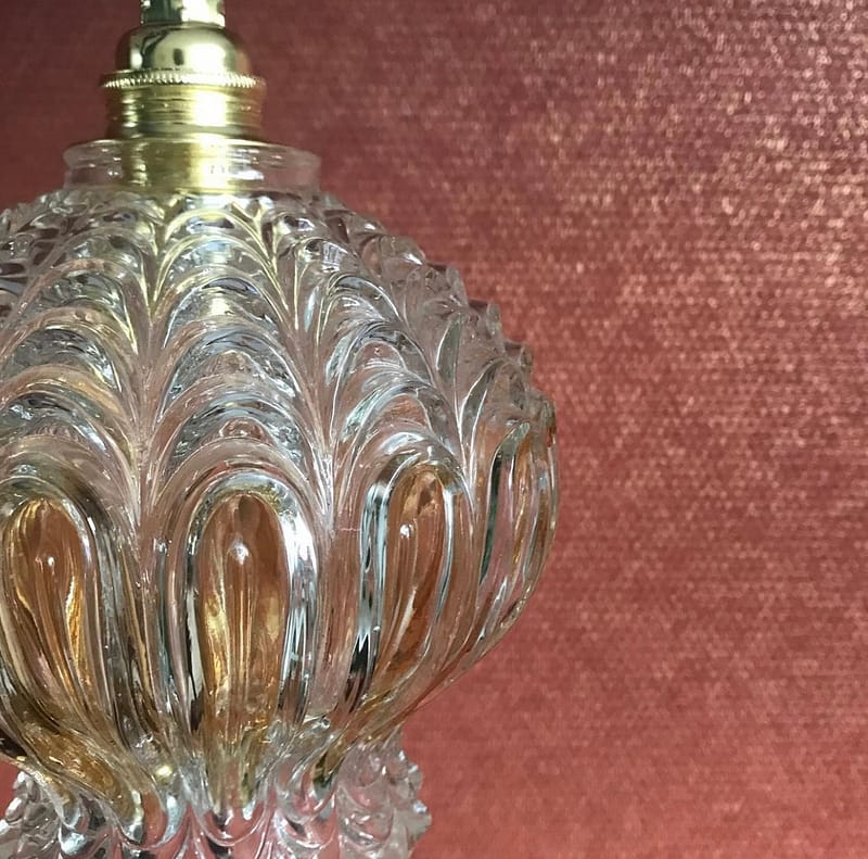 Vintage glazen hanglamp Jelly | Vintage Vedette