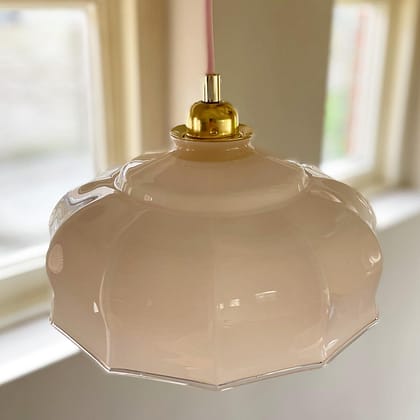 Soft Rose glazen hanglamp | Vintage Vedette