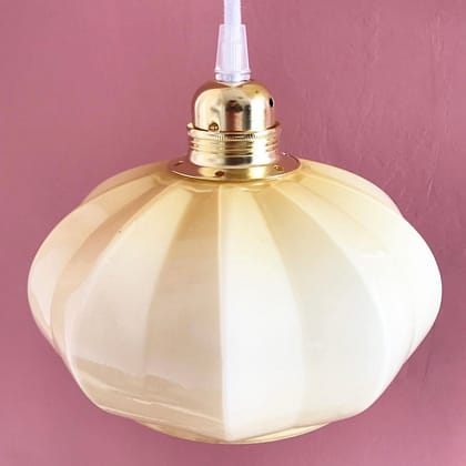 Vintage glazen hanglamp Butter | Vintage Vedette