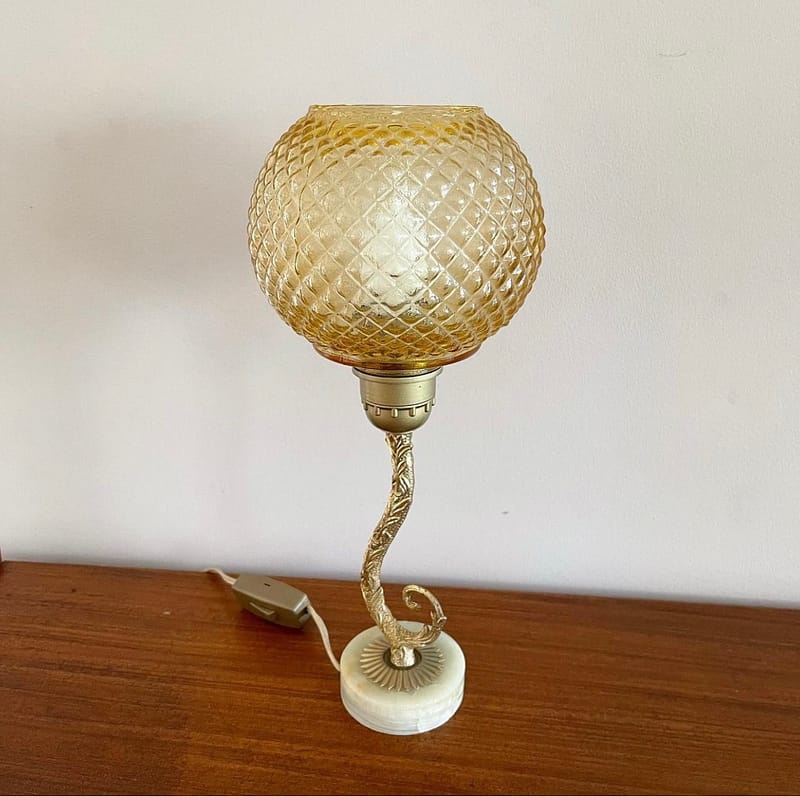 Vintage Onyx Tafellampje | Vintage Vedette